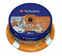 Ierakstāms kompaktdisks Verbatim, 4.7 GB, 25gab.