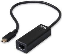 Adapteris Port Designs Networking Cable USB Type-C, RJ-45, 0.3 m, melna krās.