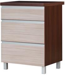 Apatinė virtuvinė spintelė Bodzio Sandi KS60DS-LA/P/OR, ruda sp./smėlio sp., 60 cm x 60 cm x 86 cm