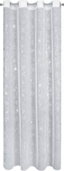 Dieninė užuolaida Belle, balta sp./sidabro sp., 140 cm x 250 cm