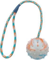 Rotaļlieta sunim, bumba Trixie Ball On Rope, 30 cm, Ø 6 cm, daudzkrāsaina