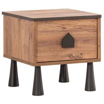 Naktinis staliukas Kalune Design Garden 106DNV1190, riešuto sp., 45 cm x 45 cm x 55 cm