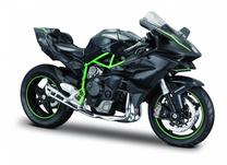 Игрушечный мотоцикл Maisto Kawasaki Ninja H2 R, 1:12, черный цв./зеленый цв.