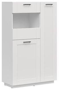 Vitrina FL Smart S477-REG2D1W/KPL-BAL/BIC, balta sp., 98.5 cm x 42 cm x 156.5 cm