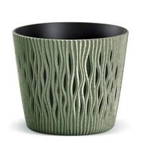 Gėlių vazonas Prosperplast Sandy DSR160W-2262W, plastikinis, Ø 15.8 cm, žalia sp.