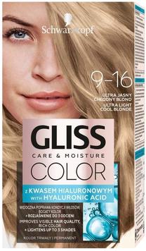Matu krāsa Schwarzkopf Gliss Color Care & Moisture, ultra light cool blonde krās., 9-16, 60 ml