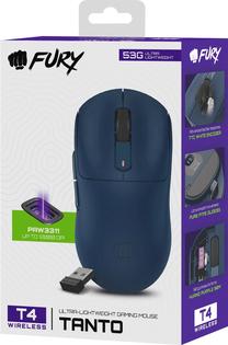 Belaidė žaidimų pelė Fury Tanto T4 (NFU-2206), 2.4 ghz / bluetooth / usb, tamsiai mėlyna sp.