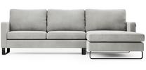 Kampinė sofa Homede Corni, sidabro sp., dešininė, 245 x 180 cm x 86 cm