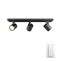 Šviestuvas lubų ir sienų Philips Hue Runner Hue 915005403701, GU10, 3 x 5.5 W, juoda sp. / juoda sp.