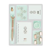 Biroja instrumentu komplekts Easy Stationery, 10 gab., zaļa krās.