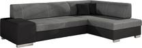 Kampinė sofa Fabio Sawana 05, Soft 11, juoda sp./tamsiai pilka sp., dešininė, 167 x 268 cm x 73 cm