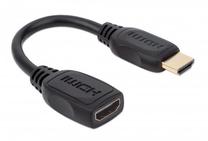 Kabelis Manhattan 354523 HDMI male, HDMI female, 0.2 m, melna krās.