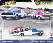 Наборы автомобилей Mattel Hot Wheels Team Transport HRV40, 1:64, синий цв./белый цв./черный цв.
