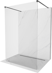 Dušo sienelė Mexen Kioto Walk-in, 155 cm x 200 cm, juoda sp./grūdintas