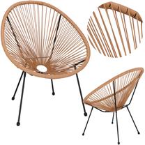 Lauko krėslas Springos GF0084, ruda sp., 88 cm x 70 cm x 87 cm