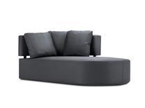 Lauko sofa Calme Jardin Barts CAL_CHR_102_F1_BARTS2, tamsiai pilka sp., dešininė, 102 cm x 190 cm x 85 cm