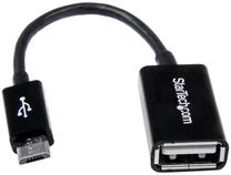 Кабель StarTech UUSBOTG 10418679 USB Micro-B male, USB 2.0 female, 0.012 м, черный цв.