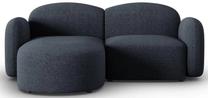 Kampinė sofa Micadoni Home Blair 3 Seats Chenille, mėlyna sp., kairinė, 194 x 155 cm x 80 cm