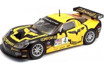 Игрушечная гоночная машина Bburago Race Chevrolet Corvette C6R 18-28003, 1:24, черный цв./желтый цв.