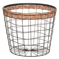Korv 4Living Olga 10306964, metall, 30.5 cm x 30.5 cm, pruun v./must v.