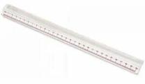 Lineāls Carson MagniRule, 31.2 cm, plastmasa, sudraba krās.