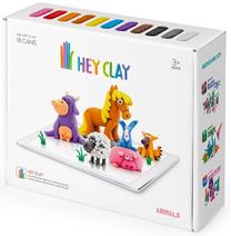 Набор для изготовления глиняных фигурок Hey Clay Animals, многоцветный
