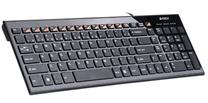 Laidinė kompiuterio klaviatūra A4Tech Touch KX-100, EN, juoda sp.