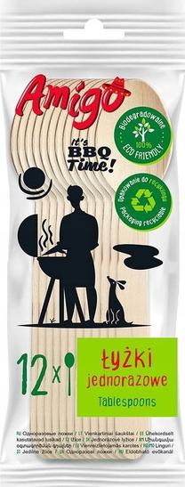 Vienkartiniai šaukšteliai Amigo BBQ Time, 15.8 cm, 12 vnt.
