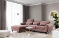 Kampinė sofa Foble Nube 24, rožinė sp., kairinė, 196 x 267 cm x 100 cm