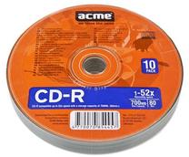 Ierakstāms kompaktdisks Acme, 700 MB, 10gab.