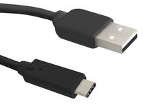 Kabelis Qoltec USB 3.1 C male, USB 2.0 A male, 0.12 m, melna krās.