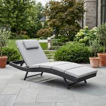 Lauko gultas Domoletti Sun lounger, pilka sp., 198 cm x 69 cm x 40 cm