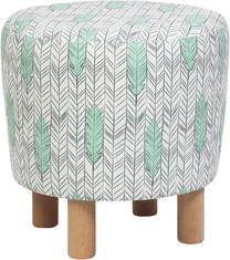 Pufas Kalune Design Cono 14, balta sp./šviesiai žalia sp., 40 cm x 40 cm x 41 cm