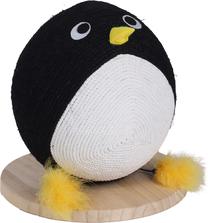 Kaķu skrāpējamais stabs Flamingo Ball Pengi, 29 cm x 29 cm x 30 cm, Balta krās.