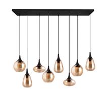 Valgusti lagi Trio Lumina, E14, 8 x 40 W, merevaigu-kollane v. / must v.