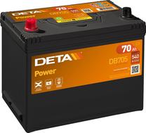 Akumuliatorius Deta Power DB705, 12 V, 70 Ah, 540 A