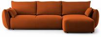 Kampinė sofa - lova Cosmopolitan Design Matera, terracotta sp., dešininė, 173 x 253 cm x 86 cm