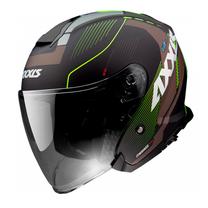 Motocikla ķivere Axxis Mirage SV Village B3, XXL, brūna krās./dzeltena krās.