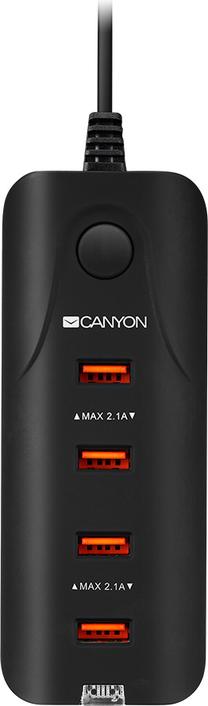 Telefono įkroviklis Canyon H-09 Universal AC charger, USB, juoda sp.