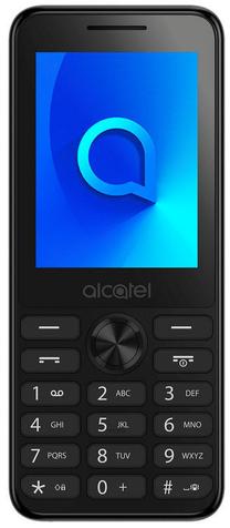 Telefons ar pogām Alcatel 2003D, 4 MB, melns krās.