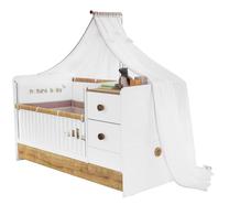 Vaikiška lova Kalune Design Natura Baby, ruda sp./balta sp., 80 x 180 cm, su patalynės dėže, be čiužinio