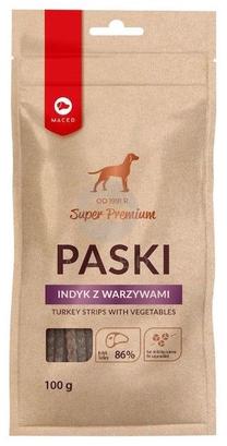 Лакомство для собак Maced Super Premium Turkey Strips With vegetables, индюшатина/овощи, 0.1 кг