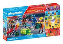 Konstruktorius Playmobil Action Heroes Mano Figūrėlės: Ugniagesių Gelbėjimas 71468