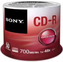 Ierakstāms kompaktdisks Sony, 700 MB, 50gab.