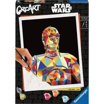 Tapymas pagal skaičius Ravensburger CreArt Star Wars C-3PO, mėlyna sp./juoda sp./geltona sp.