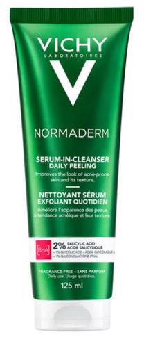 Sejas tīrīšanas līdzeklis, skrubis Vichy Normaderm Serum-In-Cleanser Daily Peeling, 125 ml