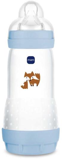 Bērnu pudelīte Mam Perfect Start, 260 ml, 2 mēn., zila krās.