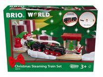 Žaislinis traukinys su bėgiais Brio World Christmas Steaming 36014, -