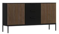 Komoda Meorati, juoda sp., 80 cm x 40 cm x 150 cm