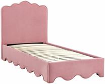 Lova viengulė Orso, 90 x 200 cm, rožinė, be čiužinio, su grotelėmis